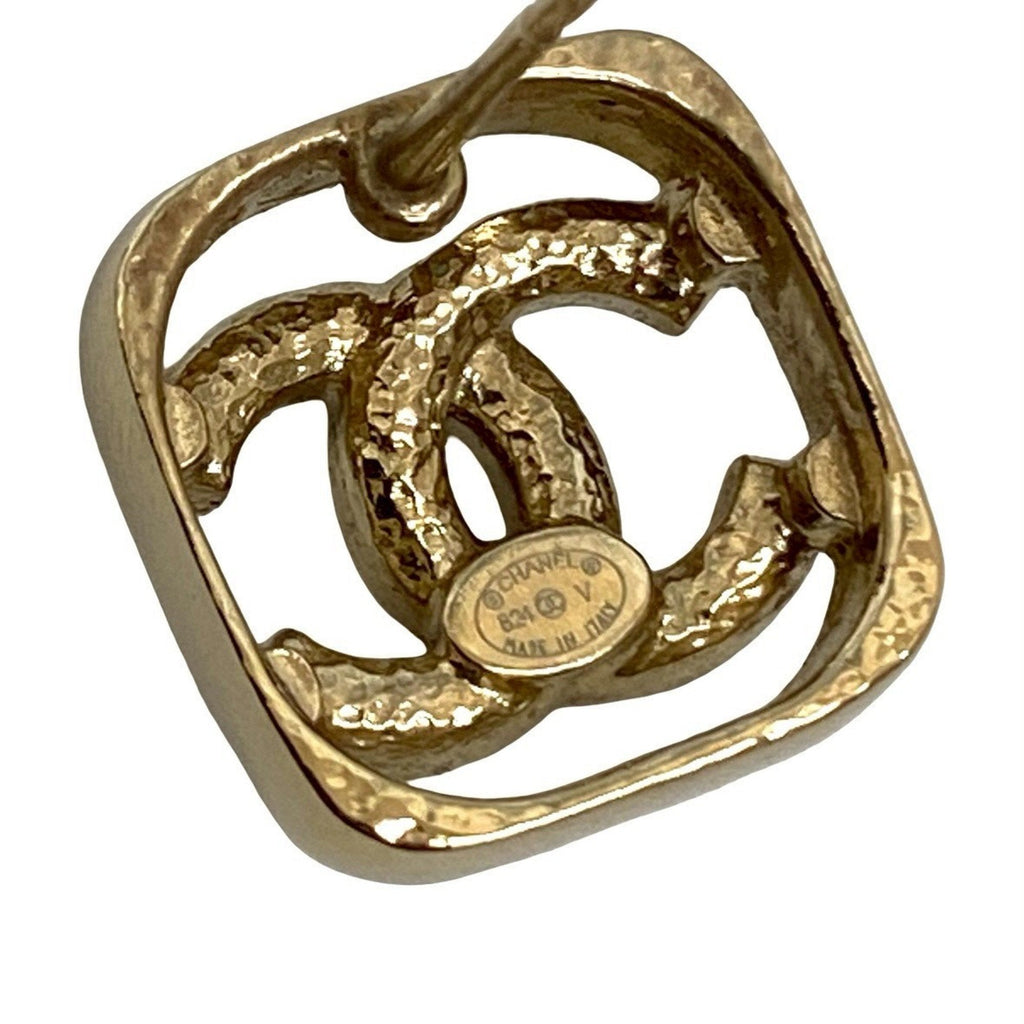 CC Logo Earrings Metal Gold-Tone Metal
