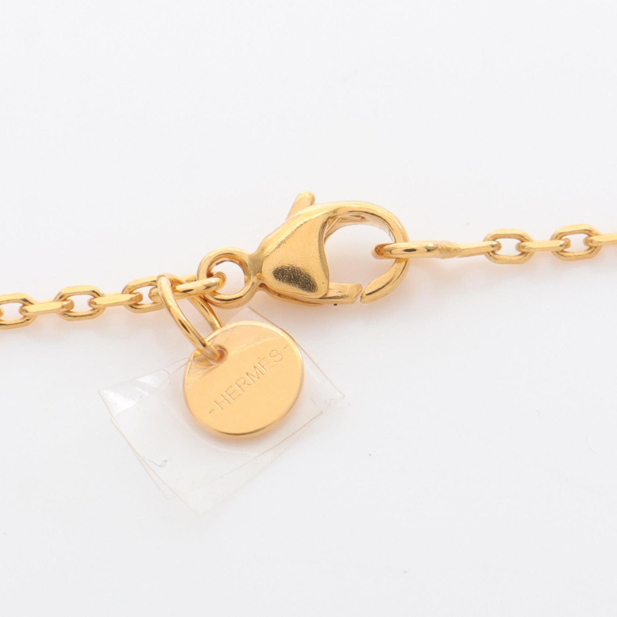 Asdecour PM Pendant Necklace Gold and Swift Leather