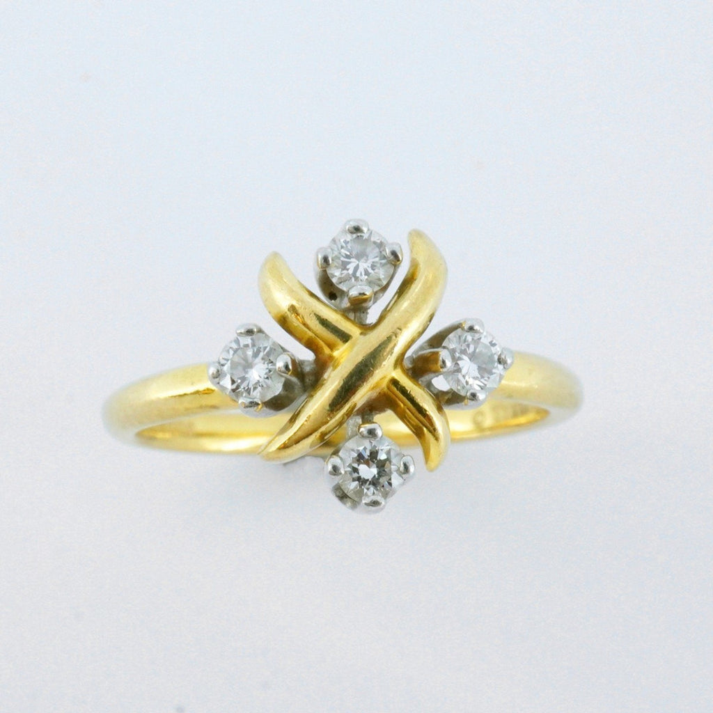 Ring Platinum and 18K Yellow Gold with Diamond