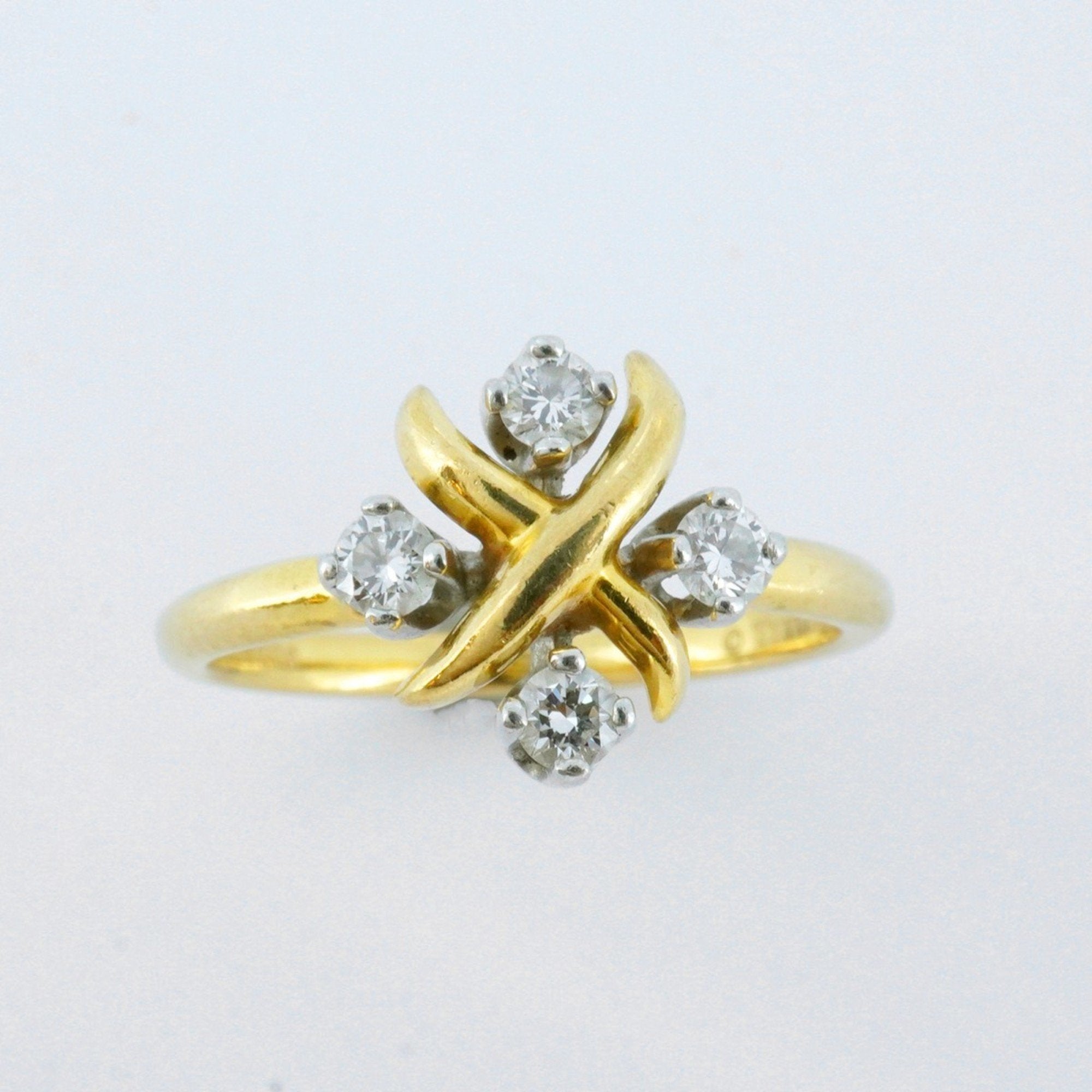 Ring Platinum and 18K Yellow Gold with Diamond
