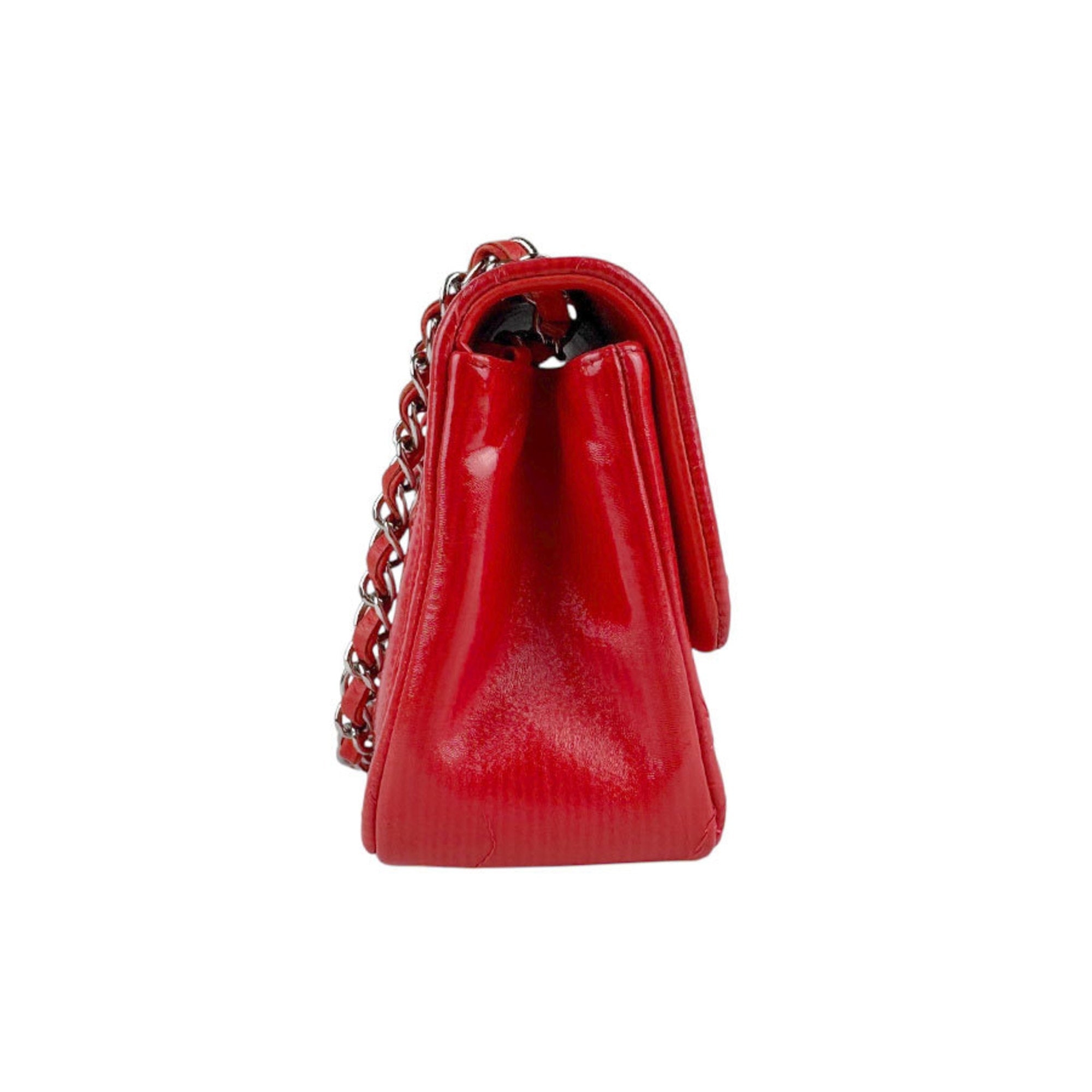 Square Classic Single Flap Bag Python Mini