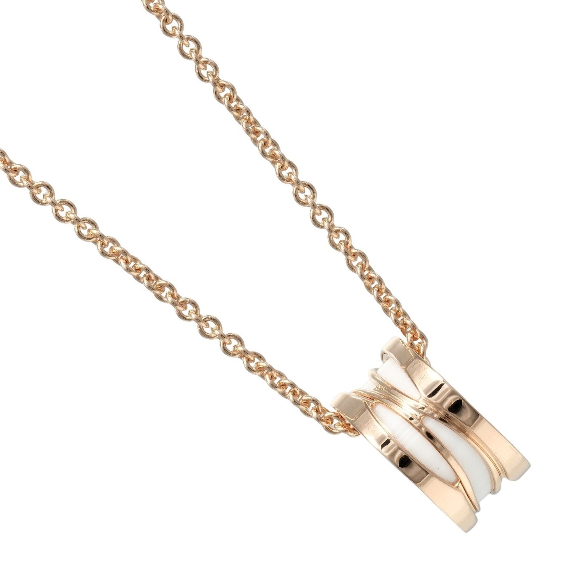 B.Zero1 Pendant Necklace Ceramic and 18K Rose Gold