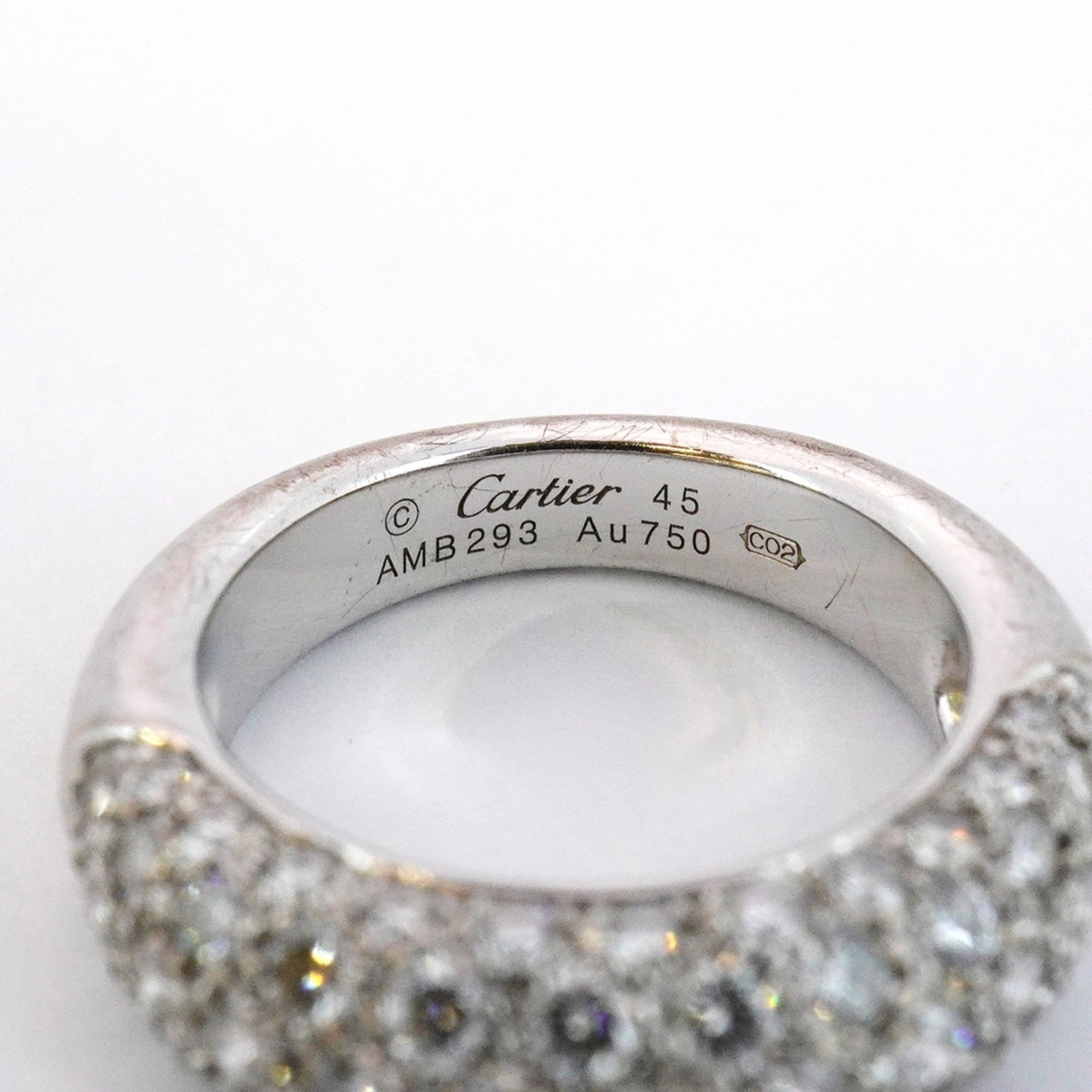 Etincel Half Eternity Pavé Ring 18K White Gold with Diamonds