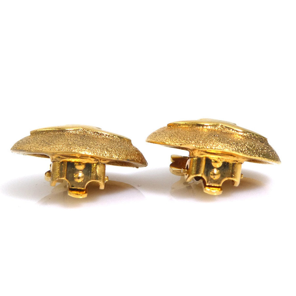 CC Logo Clip-On Earrings Gold-Tone Metal Gold-Tone Metal