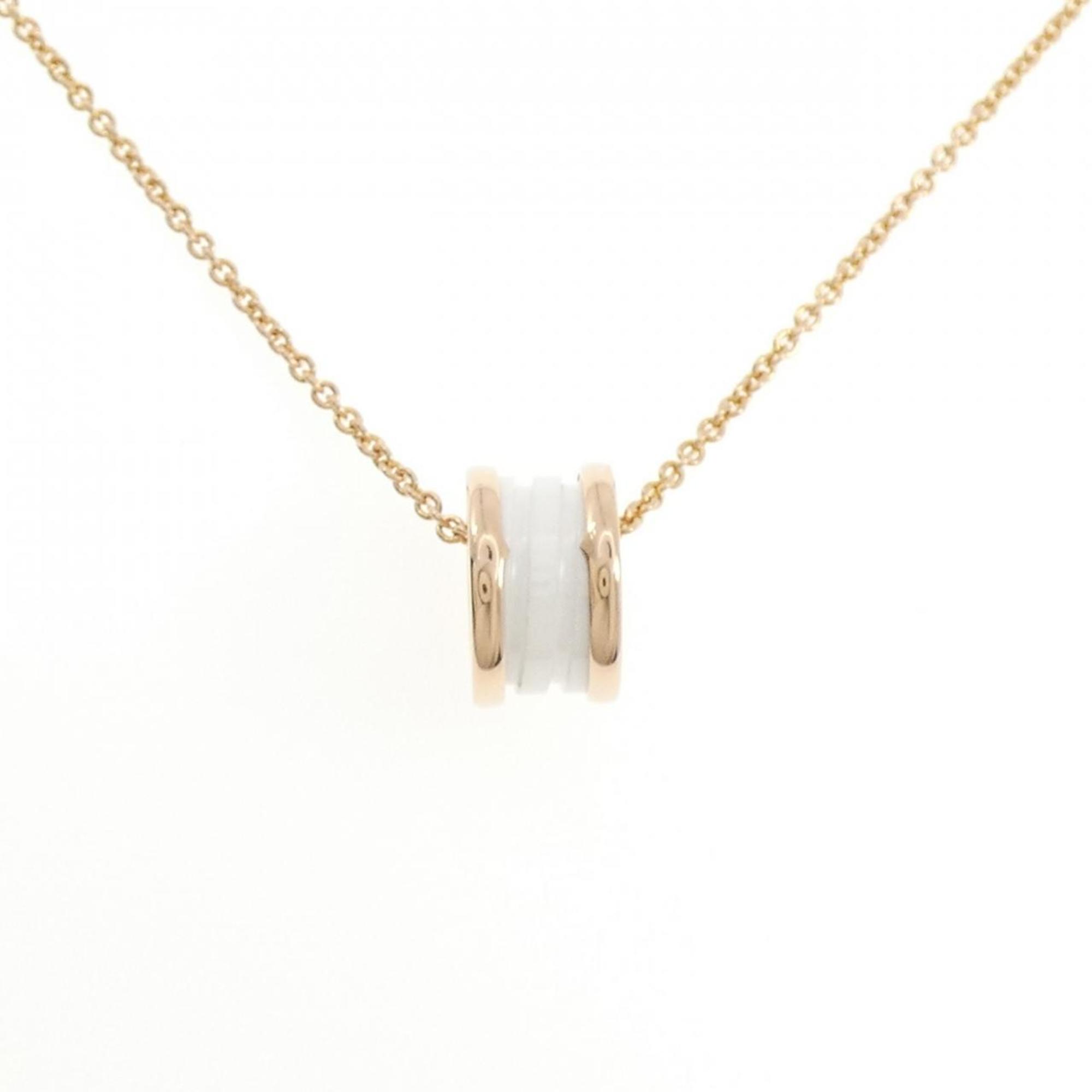 B.Zero1 Pendant Necklace Ceramic and Rose Gold