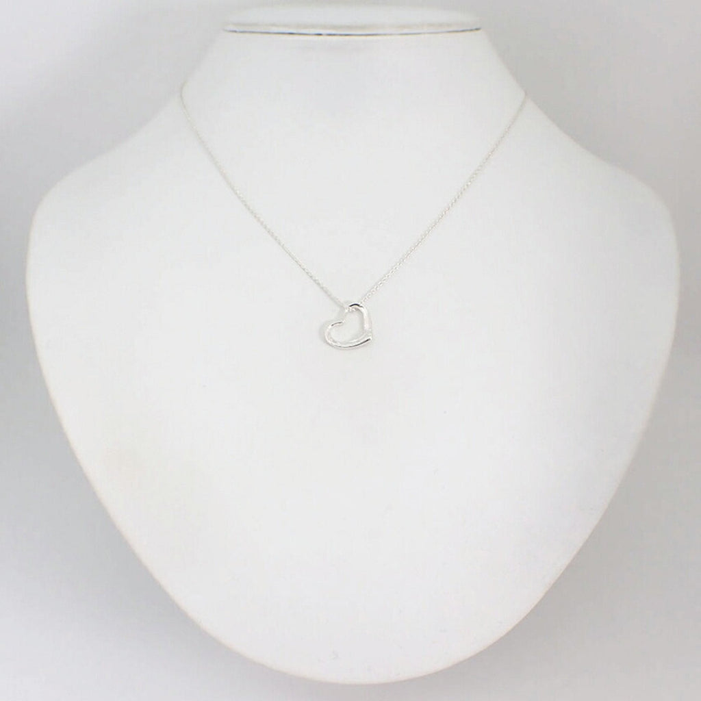 Heart Pendant Necklace Sterling Silver