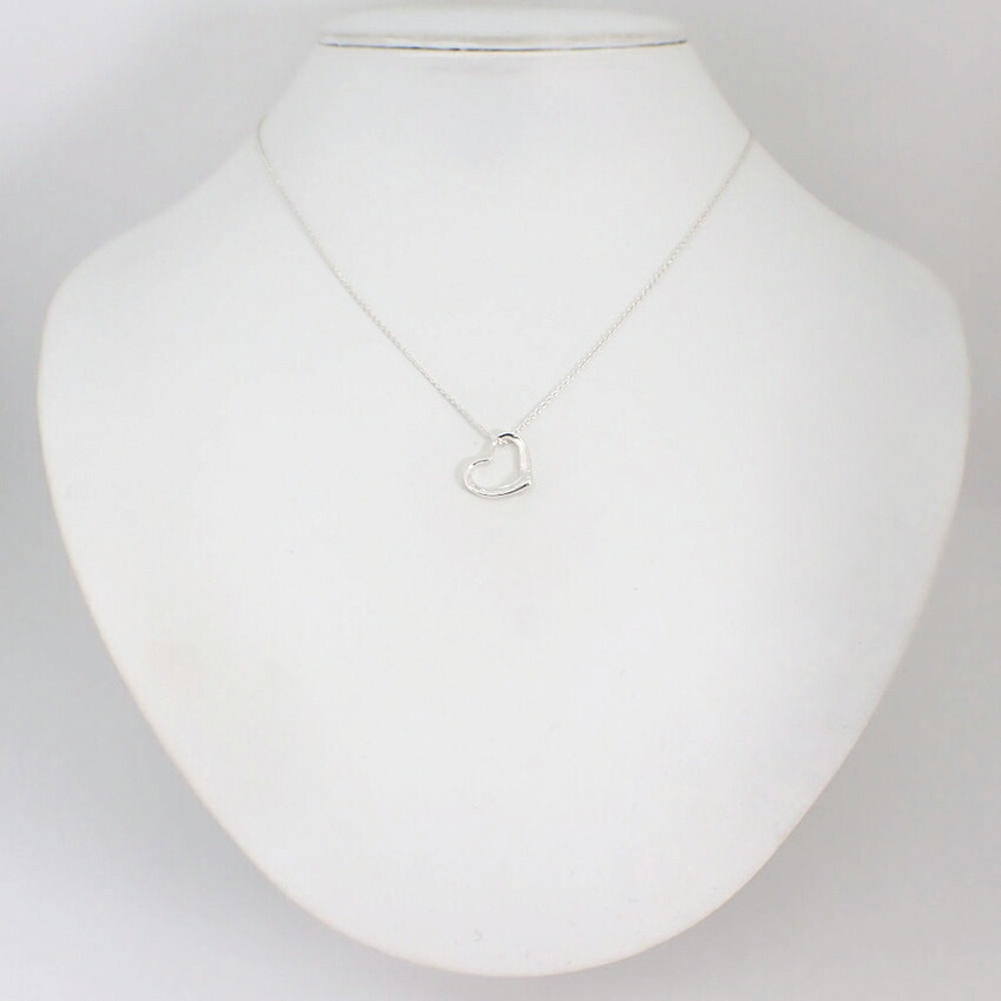 Heart Pendant Necklace Sterling Silver