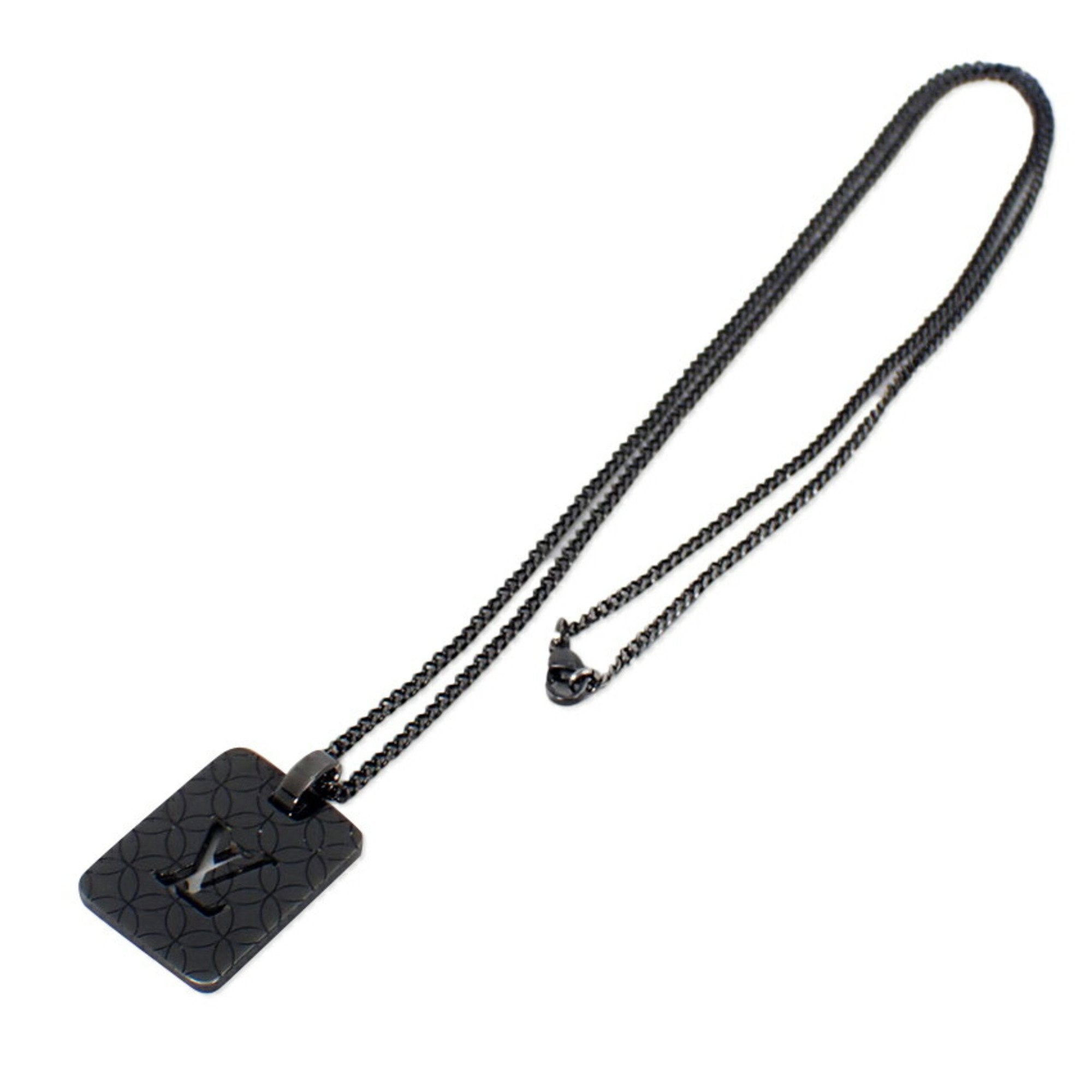 Champs Elysees Pendant Necklace Metal Black