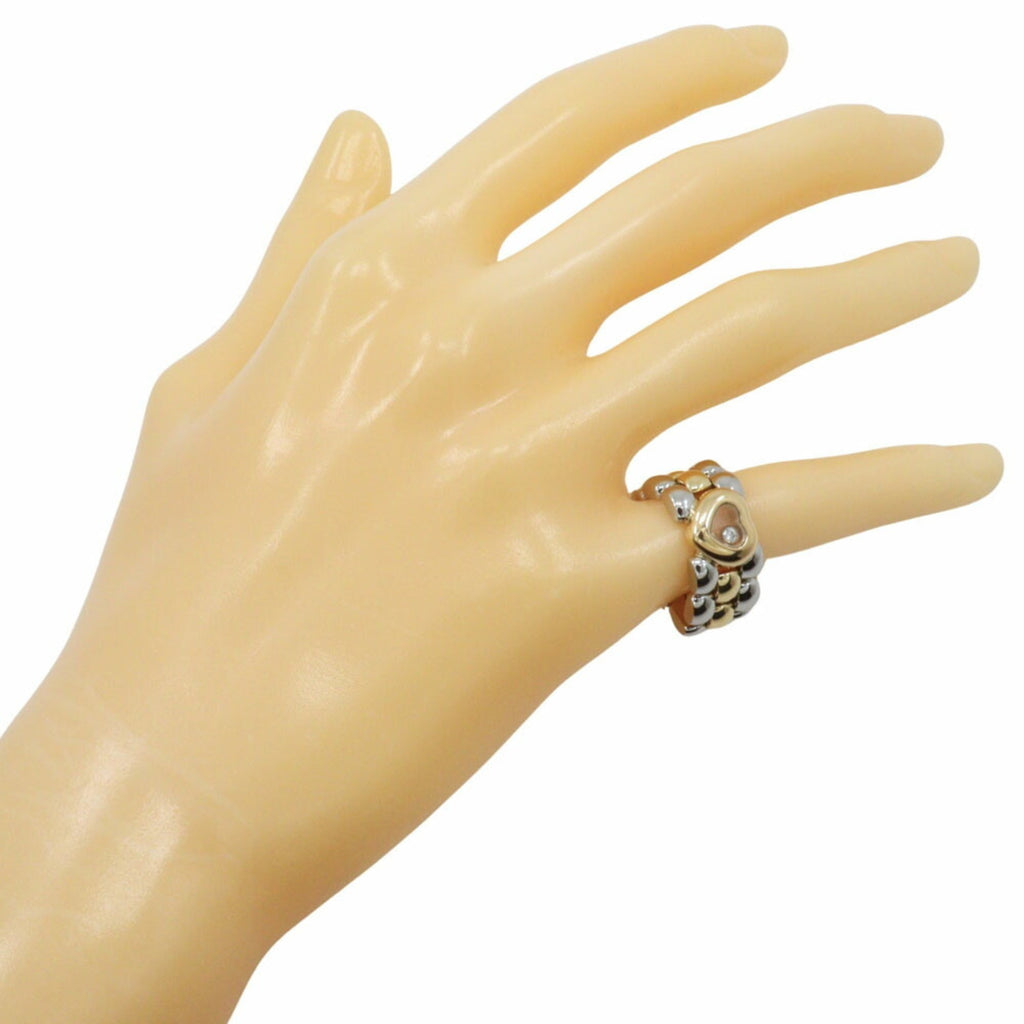 Happy Diamonds Ring 18K Yellow Gold and Stainless Steel with Diamond