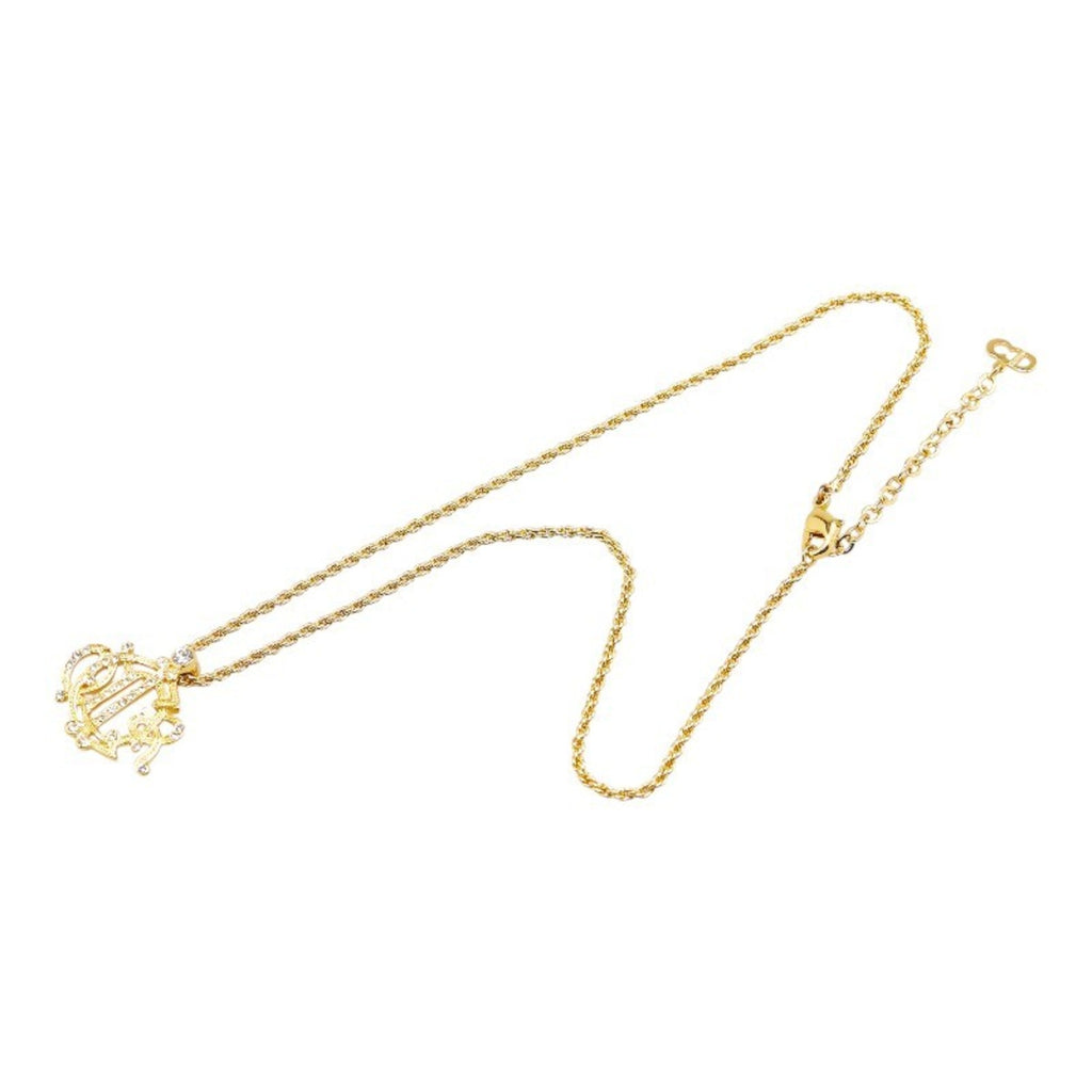 Pendant Necklace Gold With Rhinestone