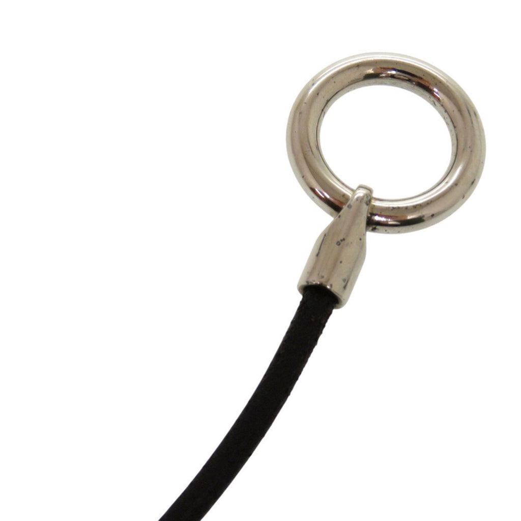 Leather Double Bracelet Black with Silver Hardware