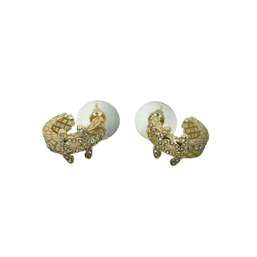 CC Logo Earrings Metal Gold-Tone Metal