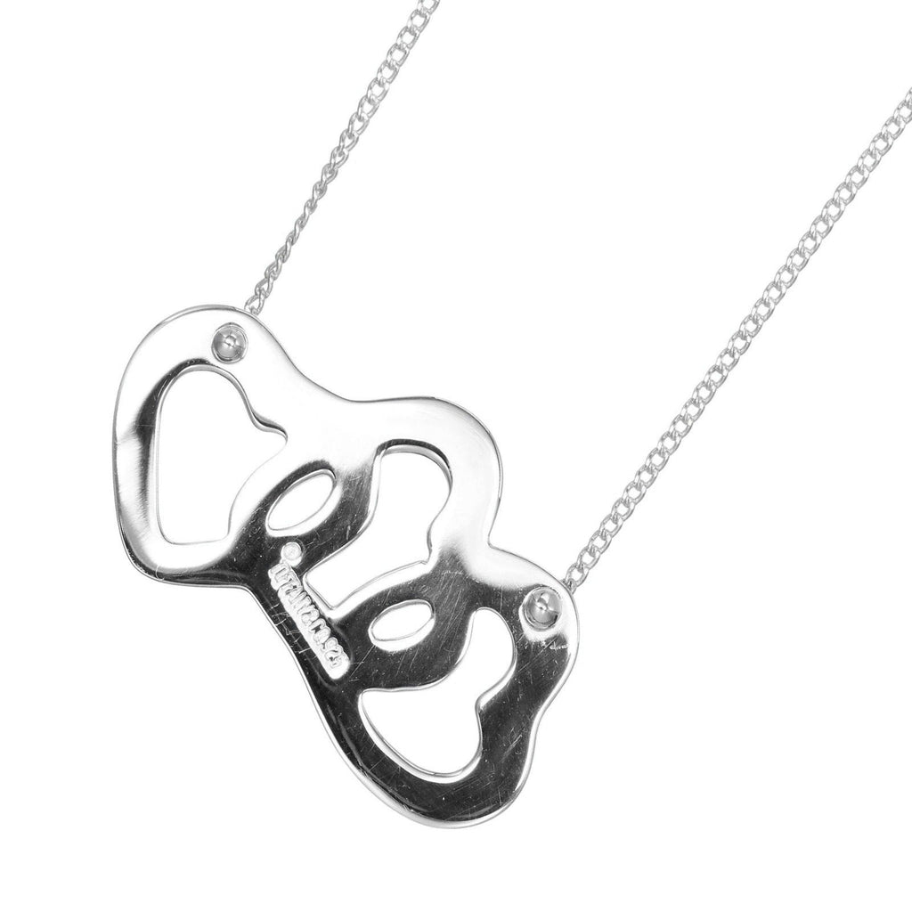 Triple Heart Pendant Necklace Sterling Silver