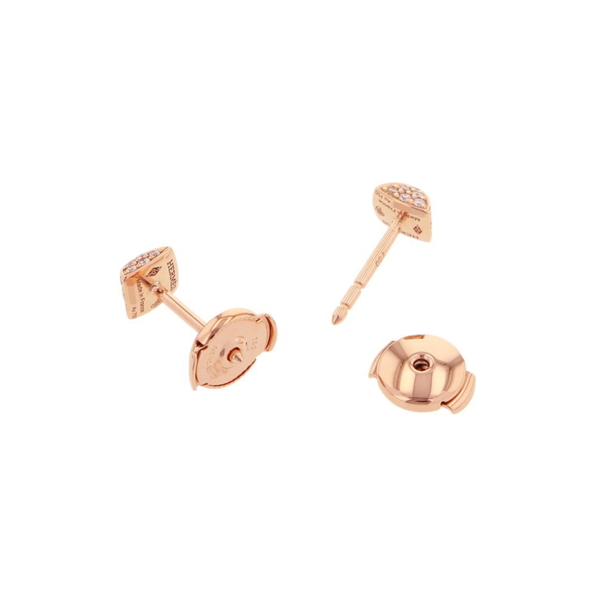 Clous Earrings 18K Rose Gold with Diamond 18K Rose Gold