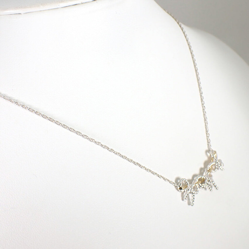 Pendant Necklace Sterling Silver and 18K Yellow Gold