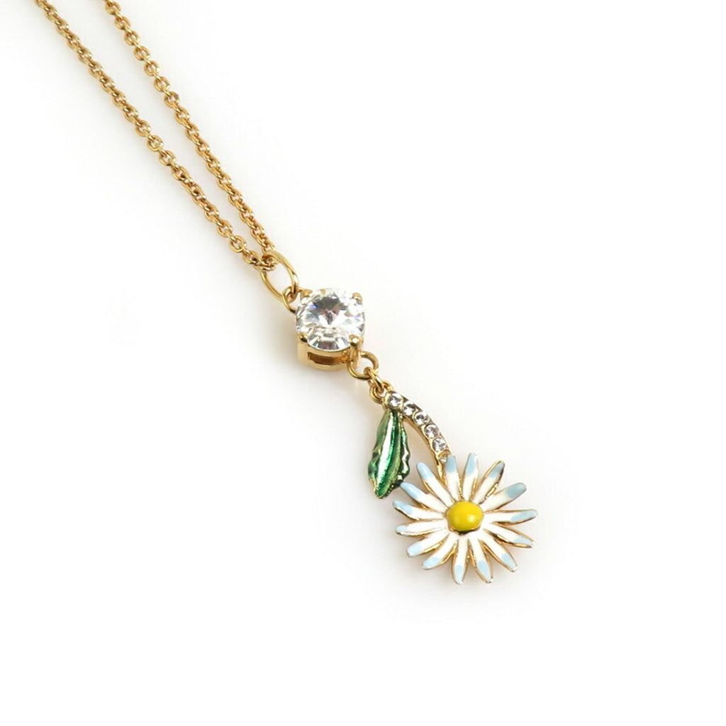 Pendant Necklace Metal Gold and Multi-Color