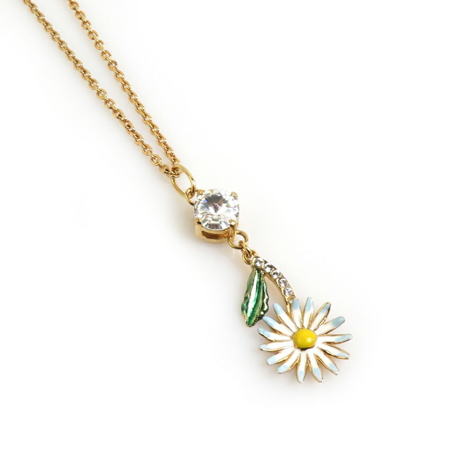 Pendant Necklace Metal Gold and Multi-Color