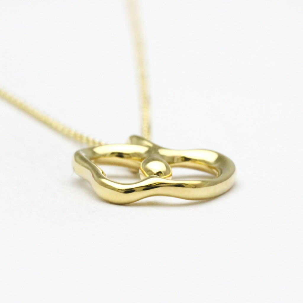 Apple Pendant Necklace 18K Yellow Gold