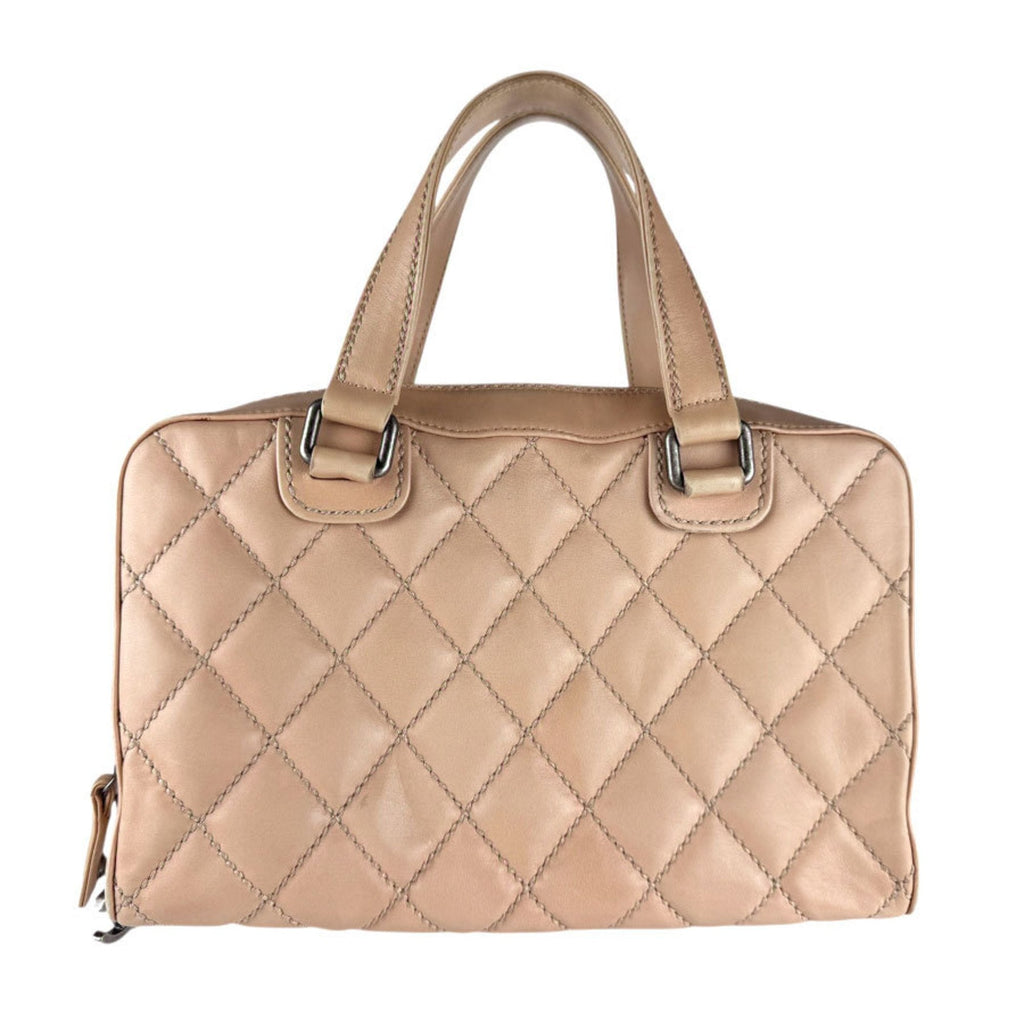 Surpique Zip Around Satchel Quilted Leather Medium