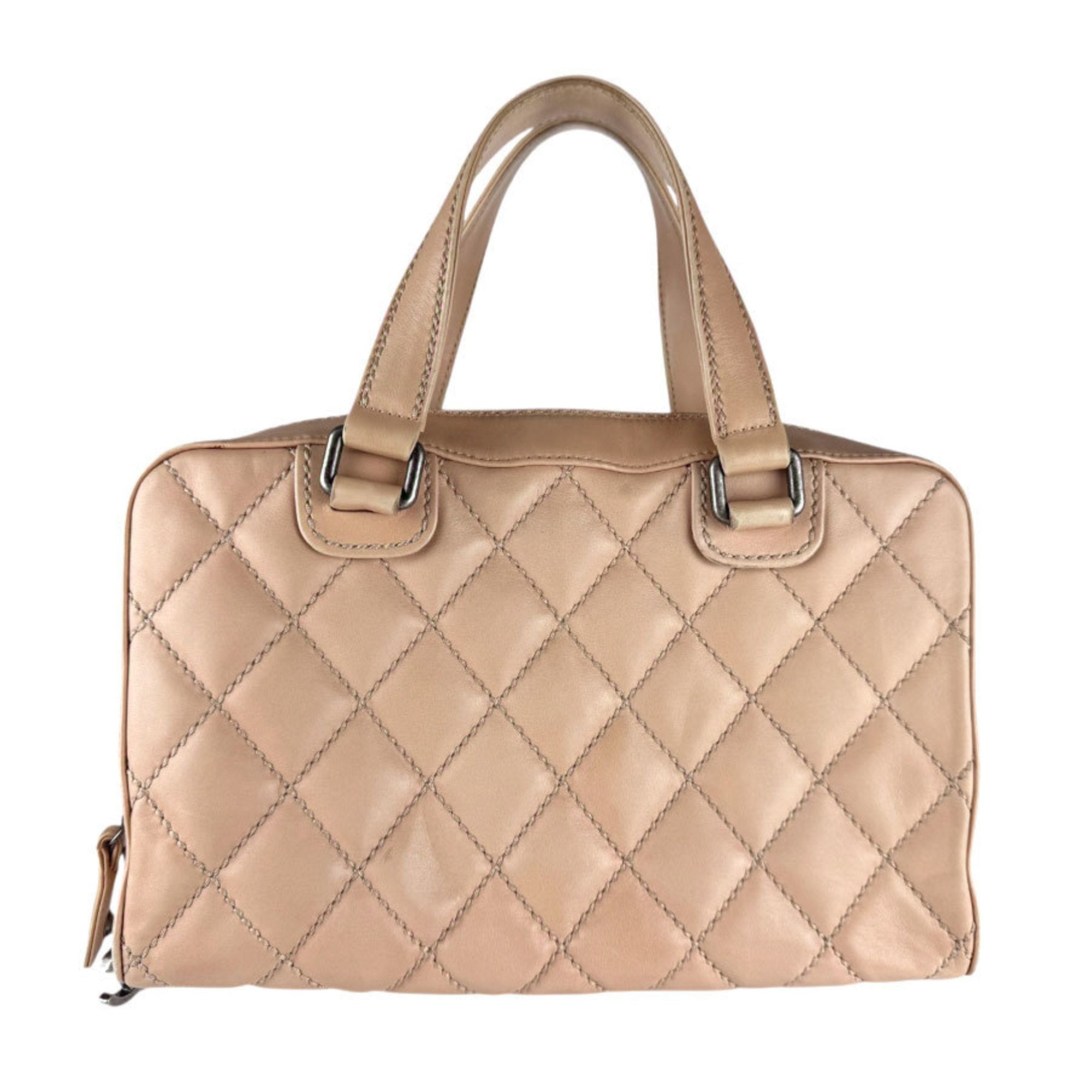 Surpique Zip Around Satchel Quilted Leather Medium