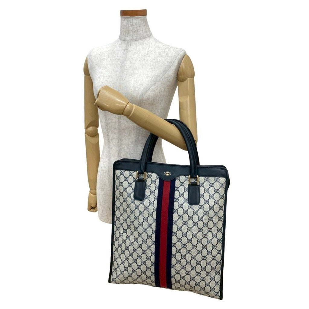 Animalier Web Top Handle Tote GG Coated Canvas Large