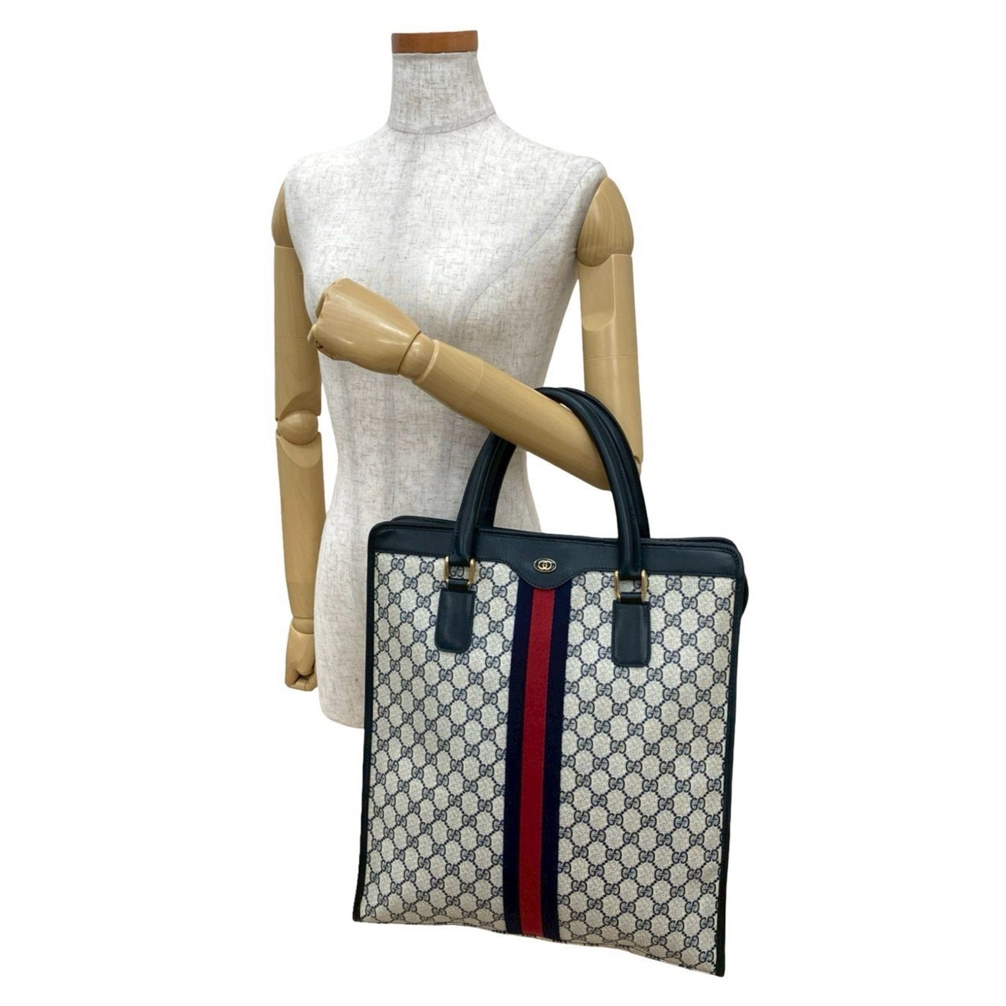 Animalier Web Top Handle Tote GG Coated Canvas Large