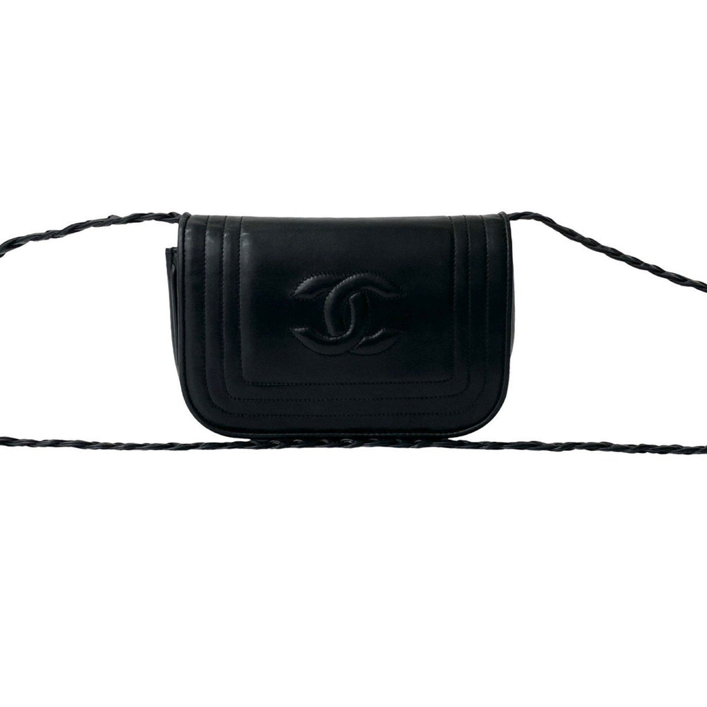 Vintage CC Stitch Flap Bag Leather Mini