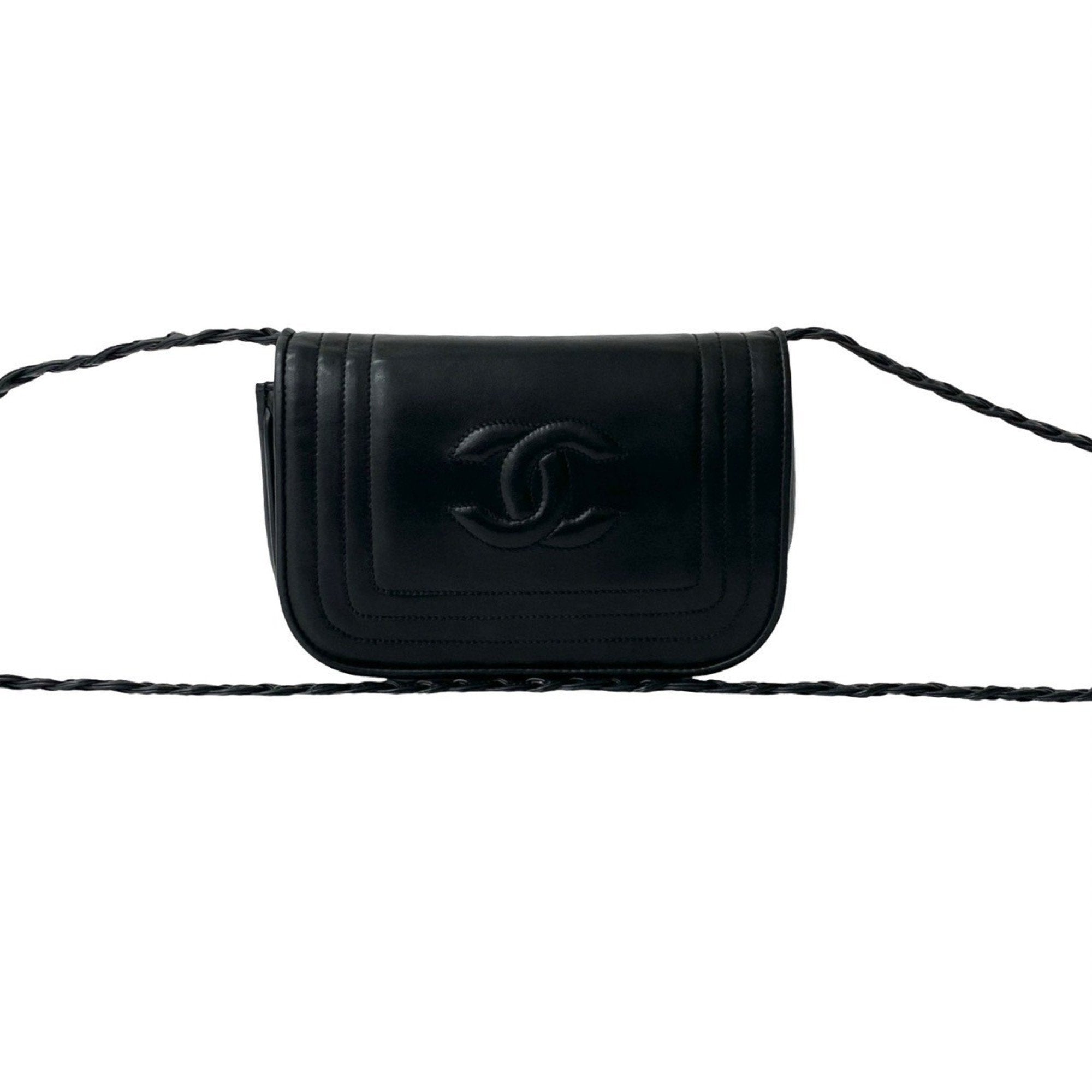 Vintage CC Stitch Flap Bag Leather Mini