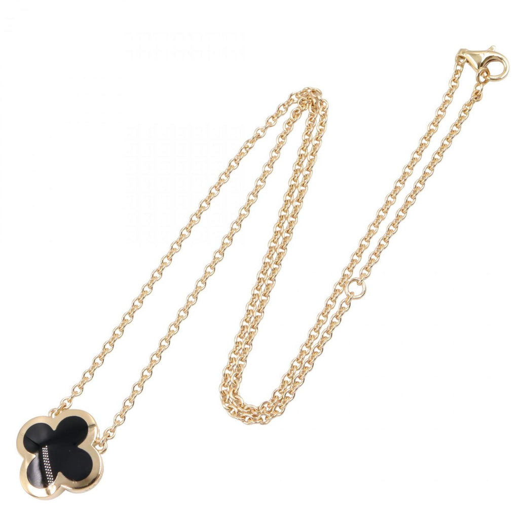 Alhambra Pendant Necklace 18K Yellow Gold and Onyx