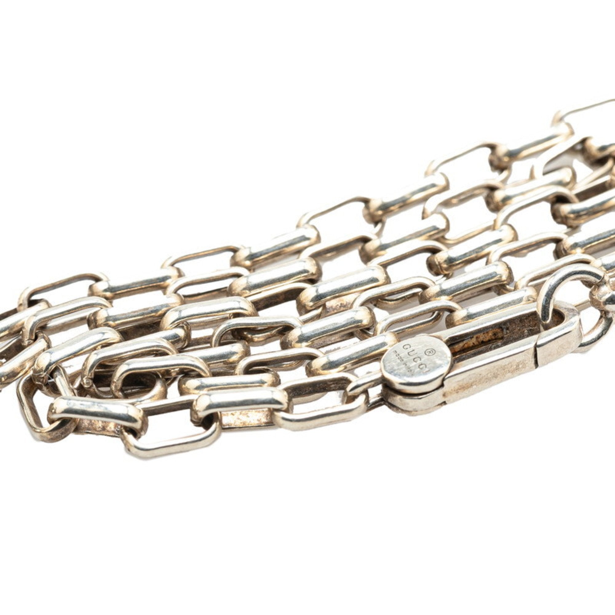 Interlocking G Pendant Necklace Sterling Silver