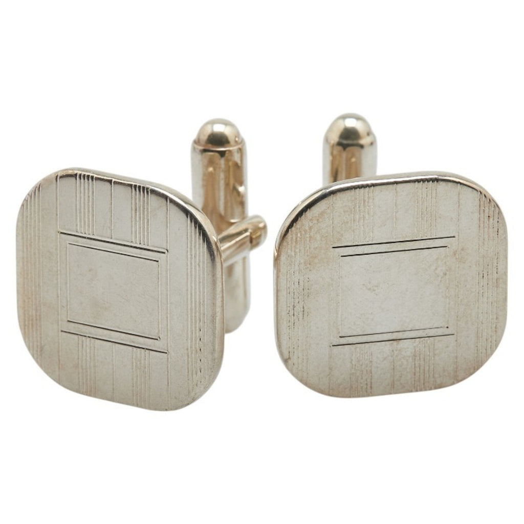 Silver Metal Cufflinks Bracelet