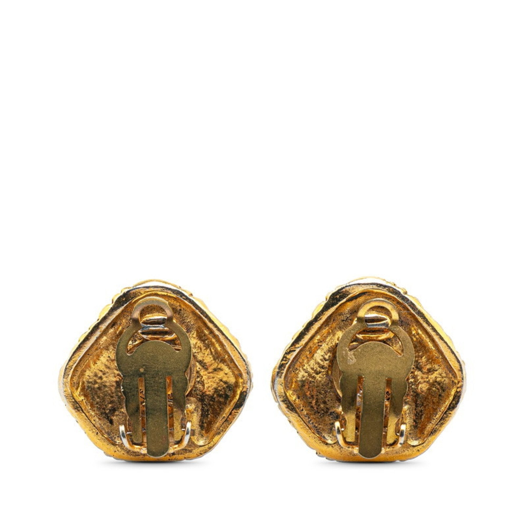 Vintage Earrings Gold-Tone Metal