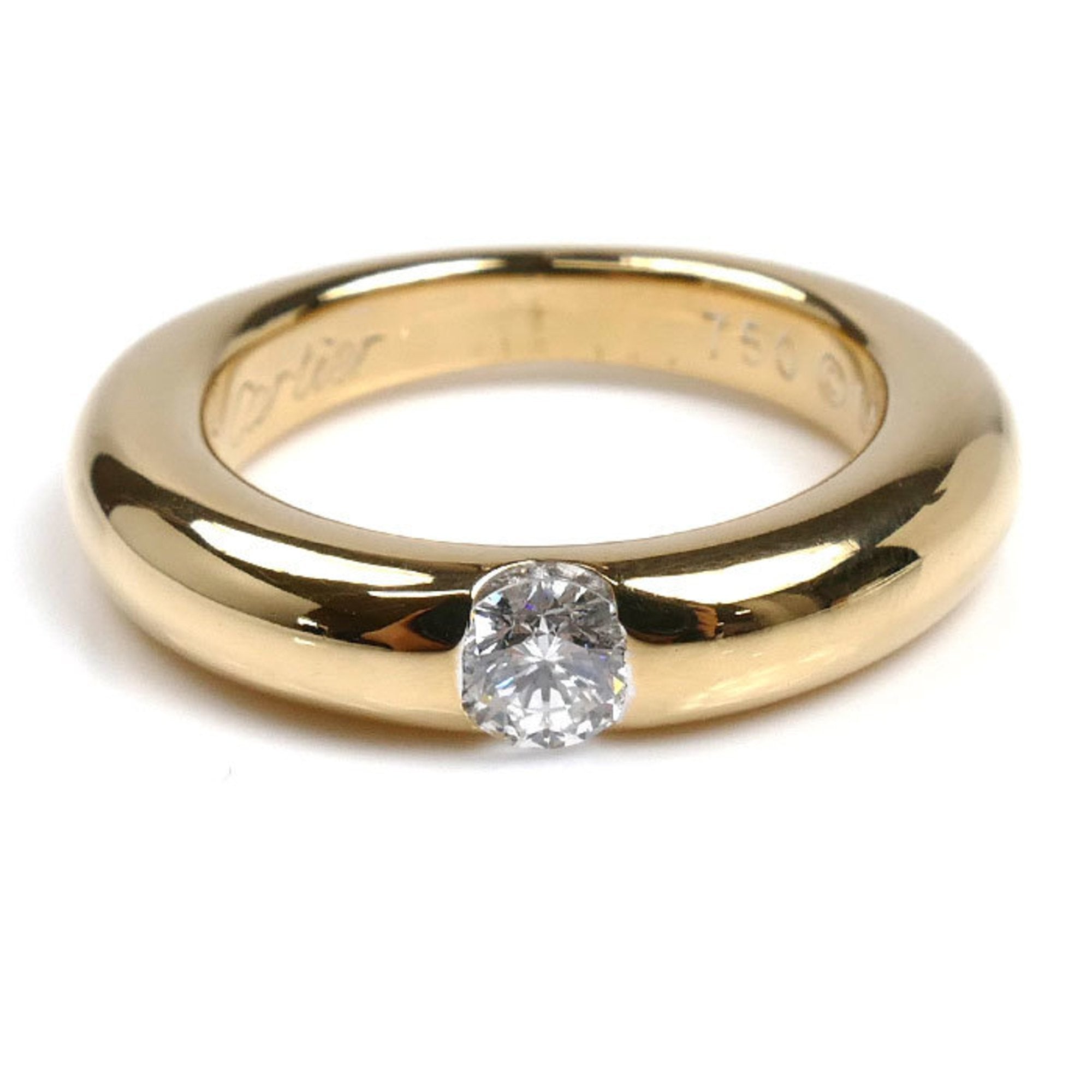 Band Ring 18K Yellow Gold with Diamond