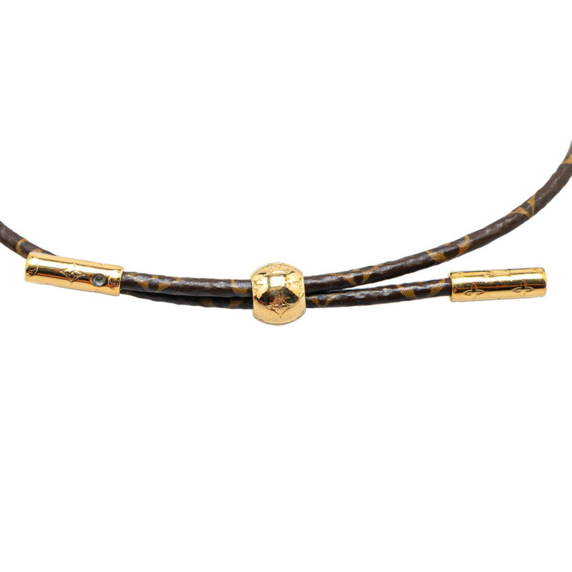 Monogram Bracelet Brown and Gold Plated