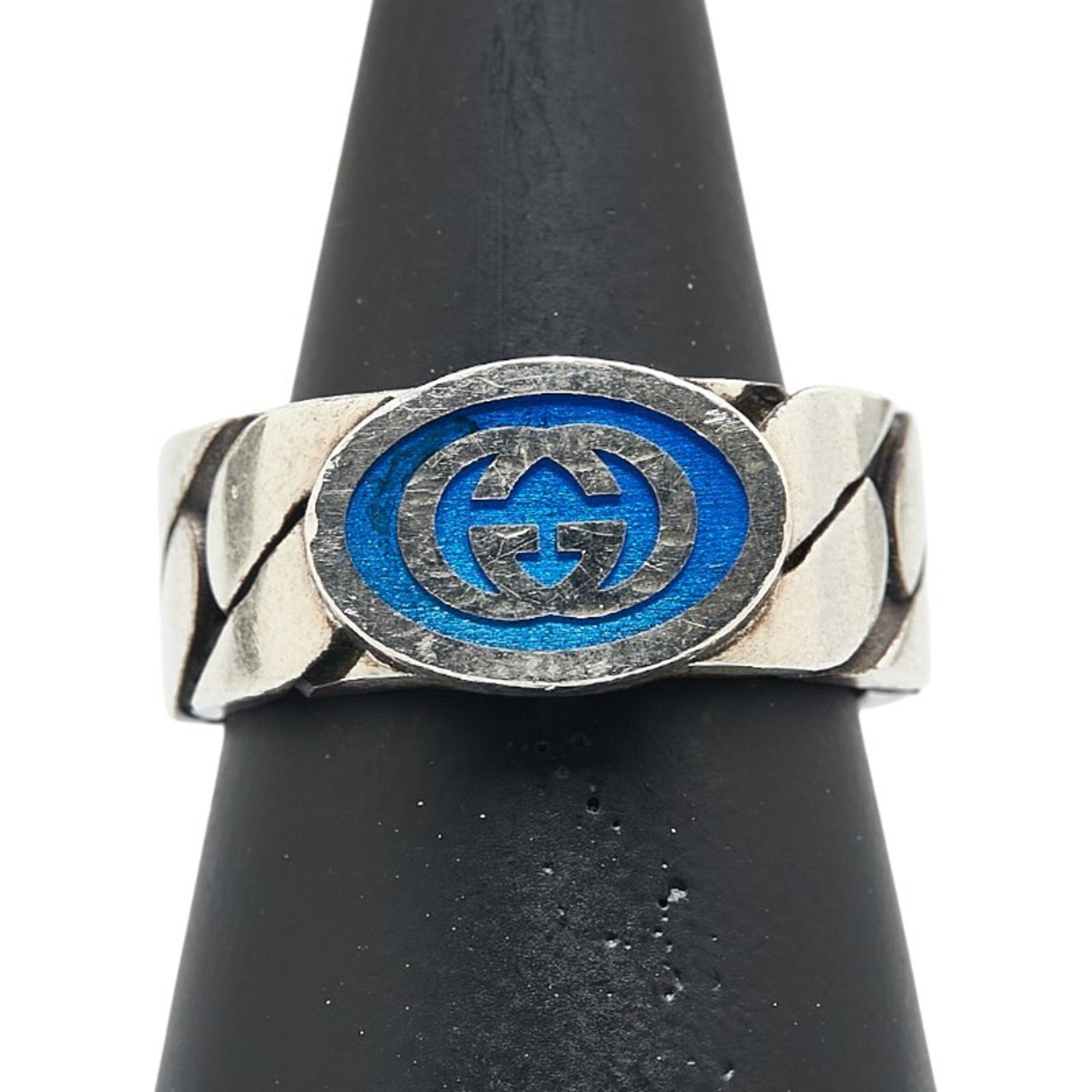 Interlocking G Band Ring Sterling Silver