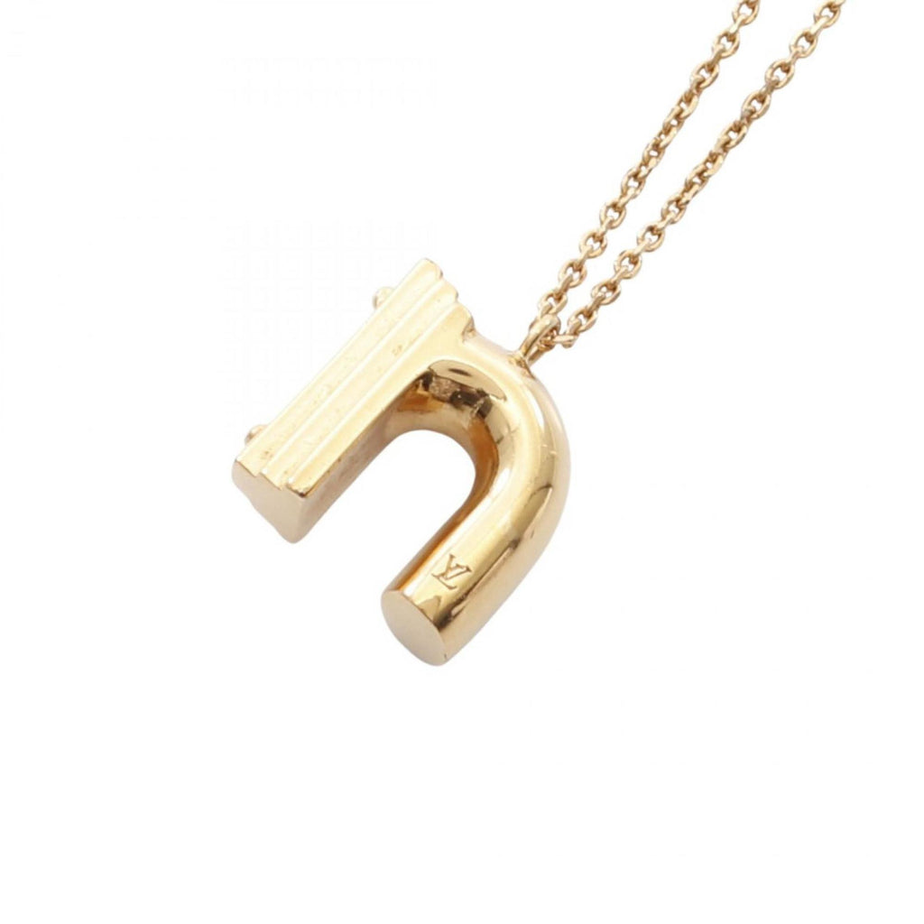 LV&ME N Initial Pendant Necklace Gold