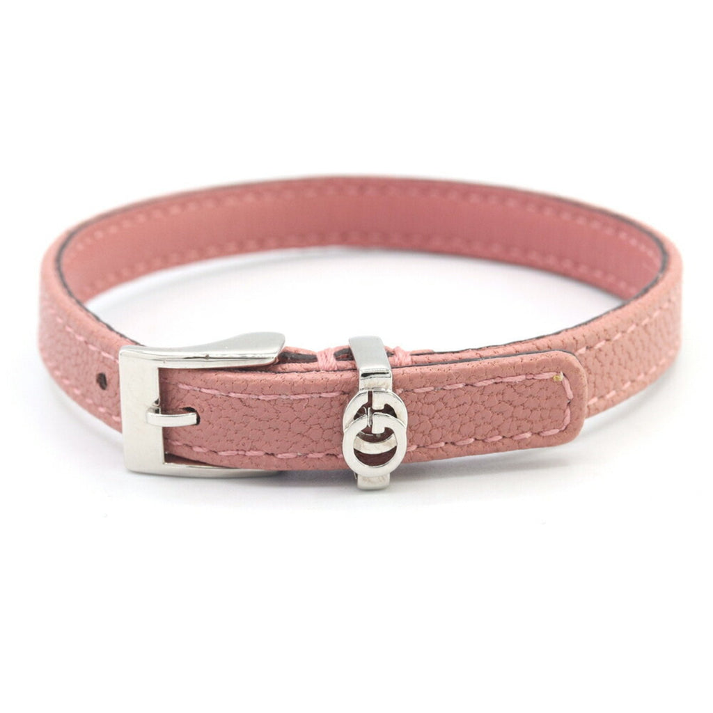 Double G Bracelet Pink Leather
