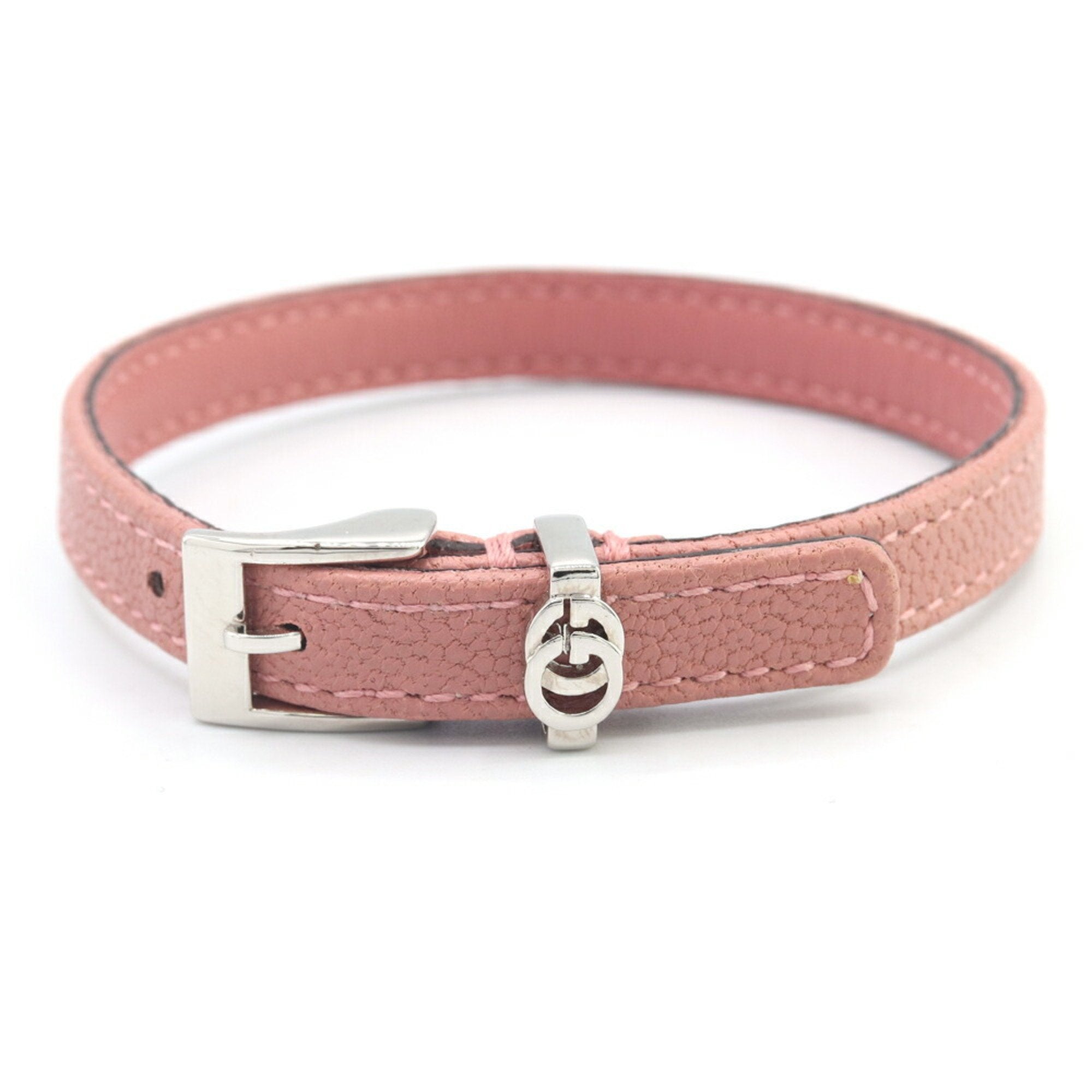 Double G Bracelet Pink Leather