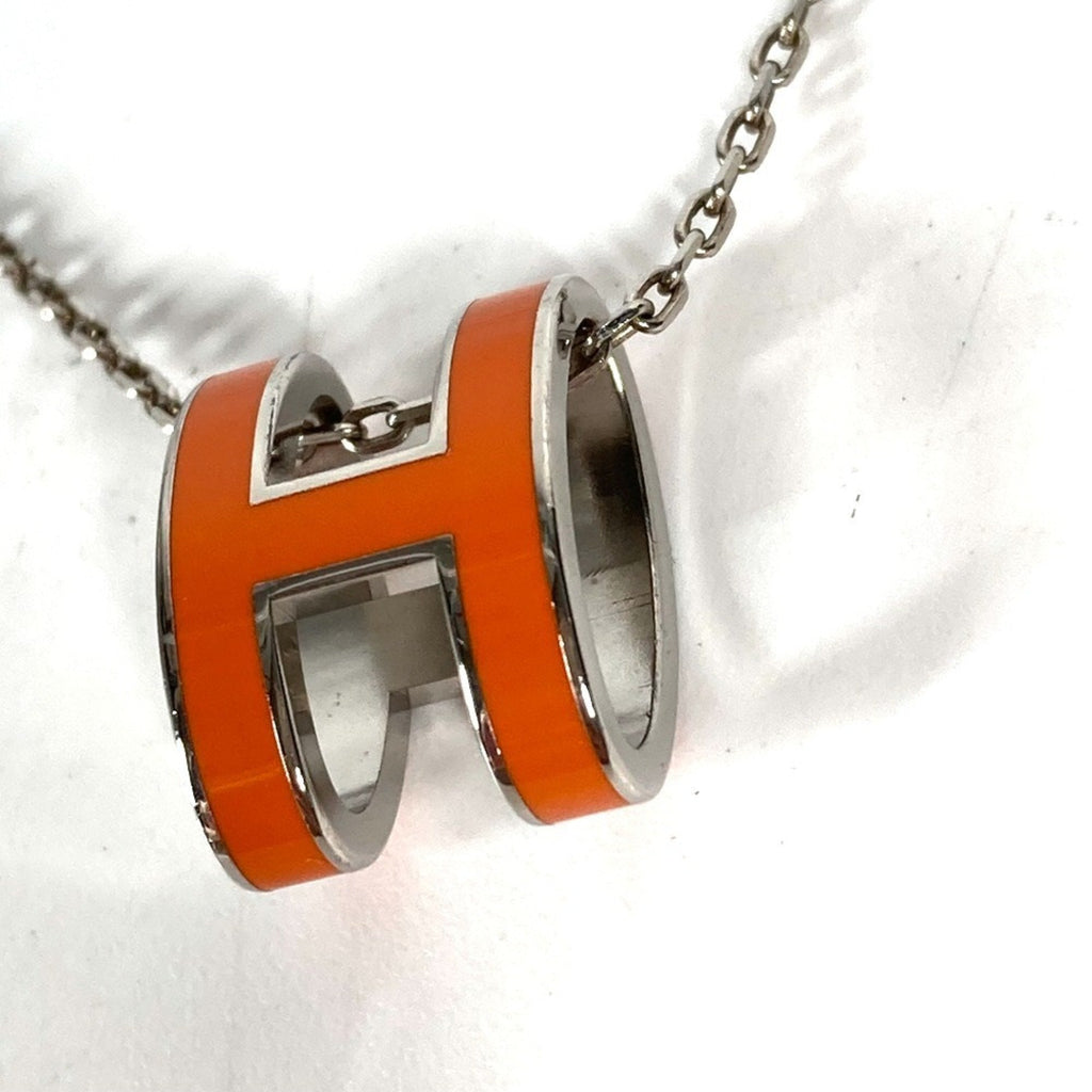 Pop H Pendant Necklace Silver-Tone Metal