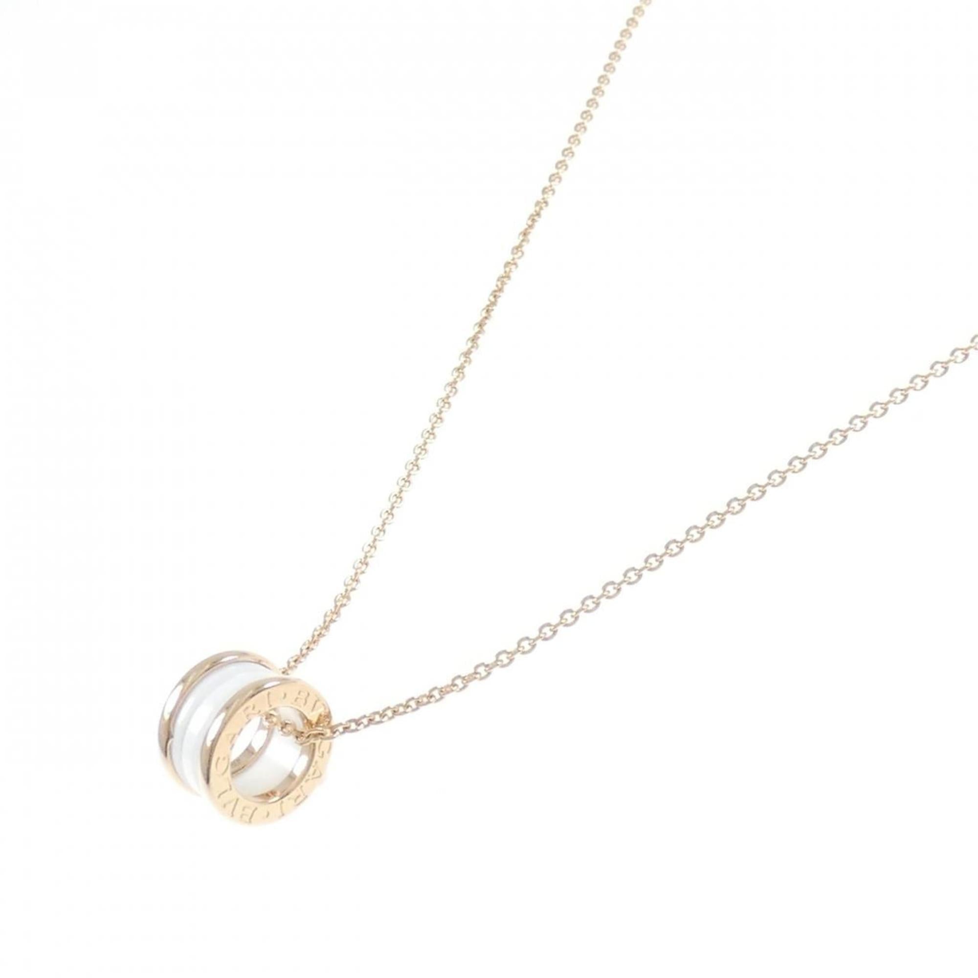 B.Zero1 Pendant Necklace Ceramic and 18K Rose Gold