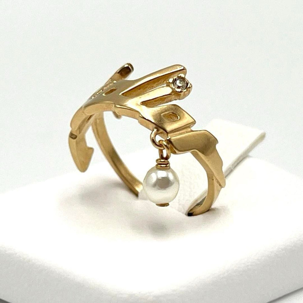 Band Ring Metal and Rhinestone