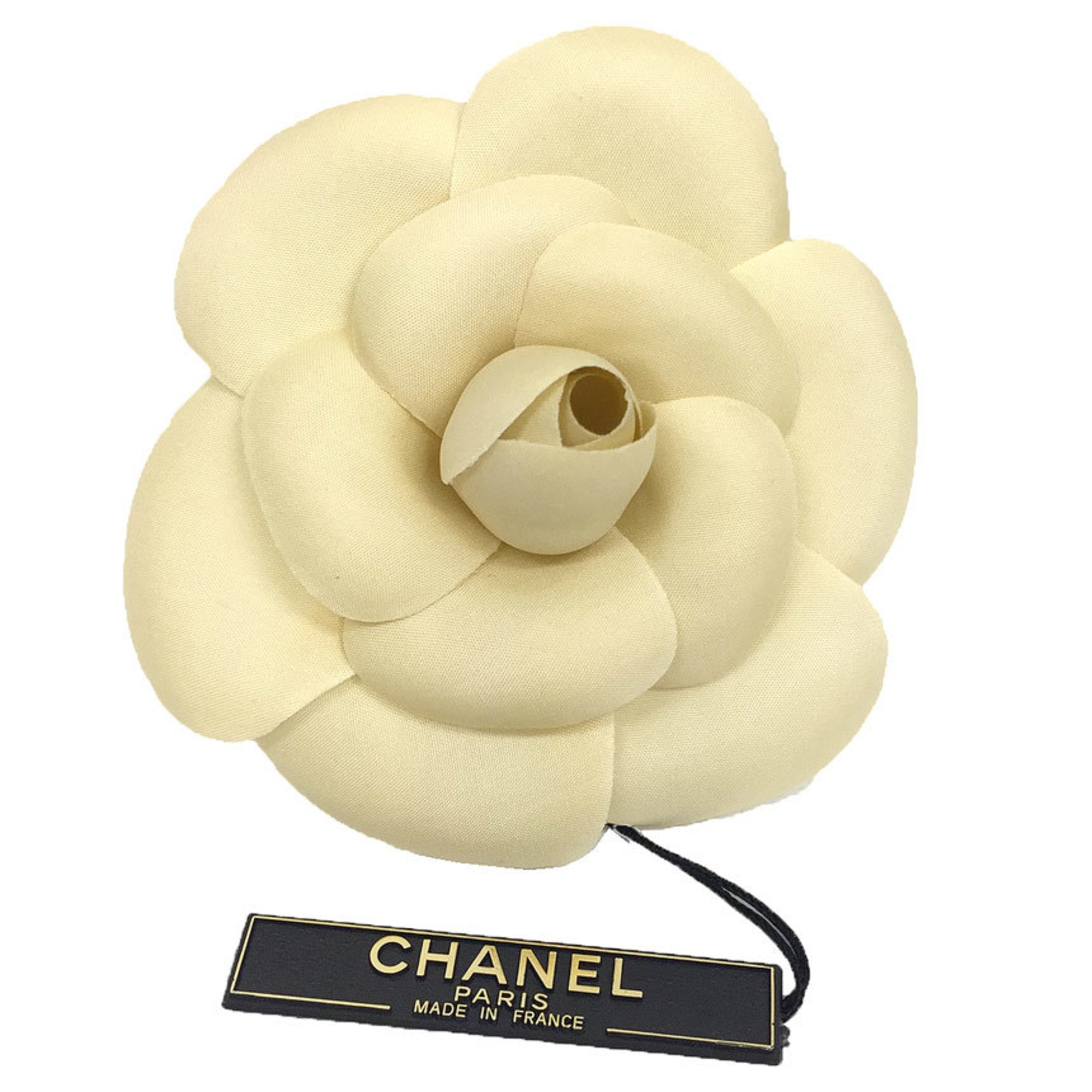 Camellia Corsage Brooch Cream Ivory White