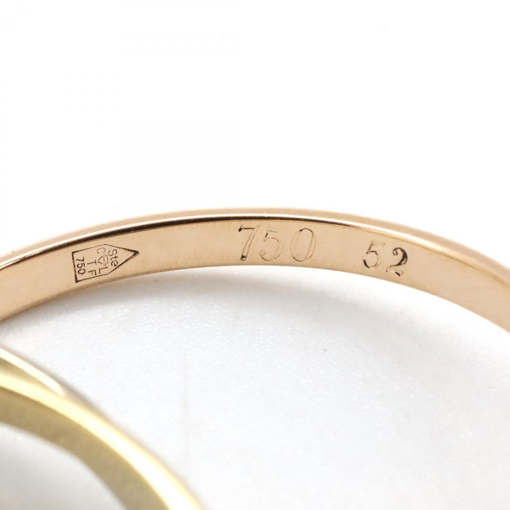 Vendome Louis Cartier Band Ring 18K Tricolor Gold