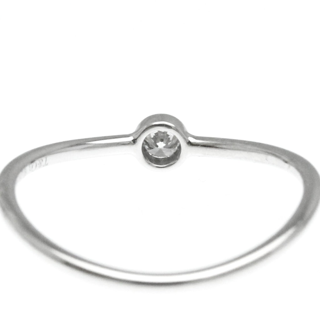 Wave Ring Platinum with Diamond