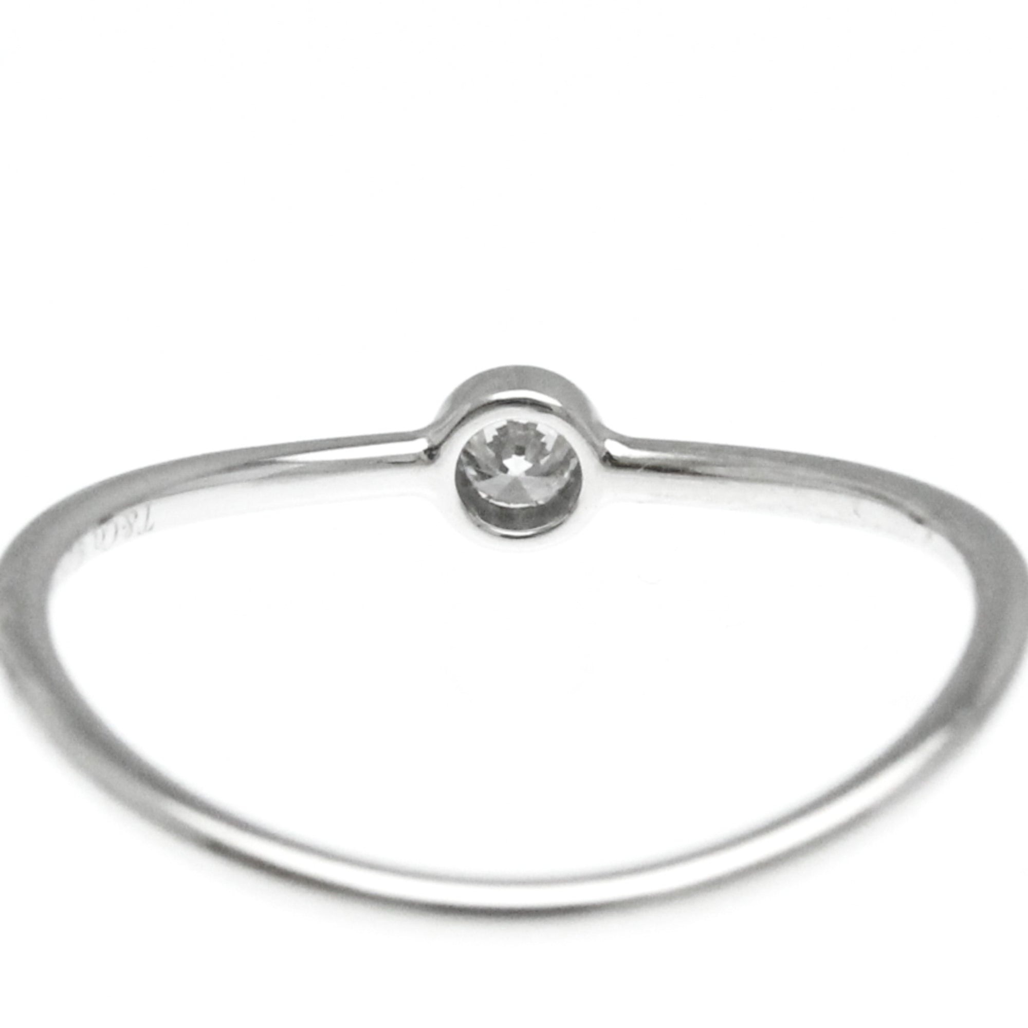 Wave Ring Platinum with Diamond