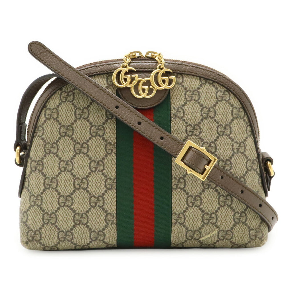 Ophidia Dome Shoulder Bag GG Coated Canvas Small