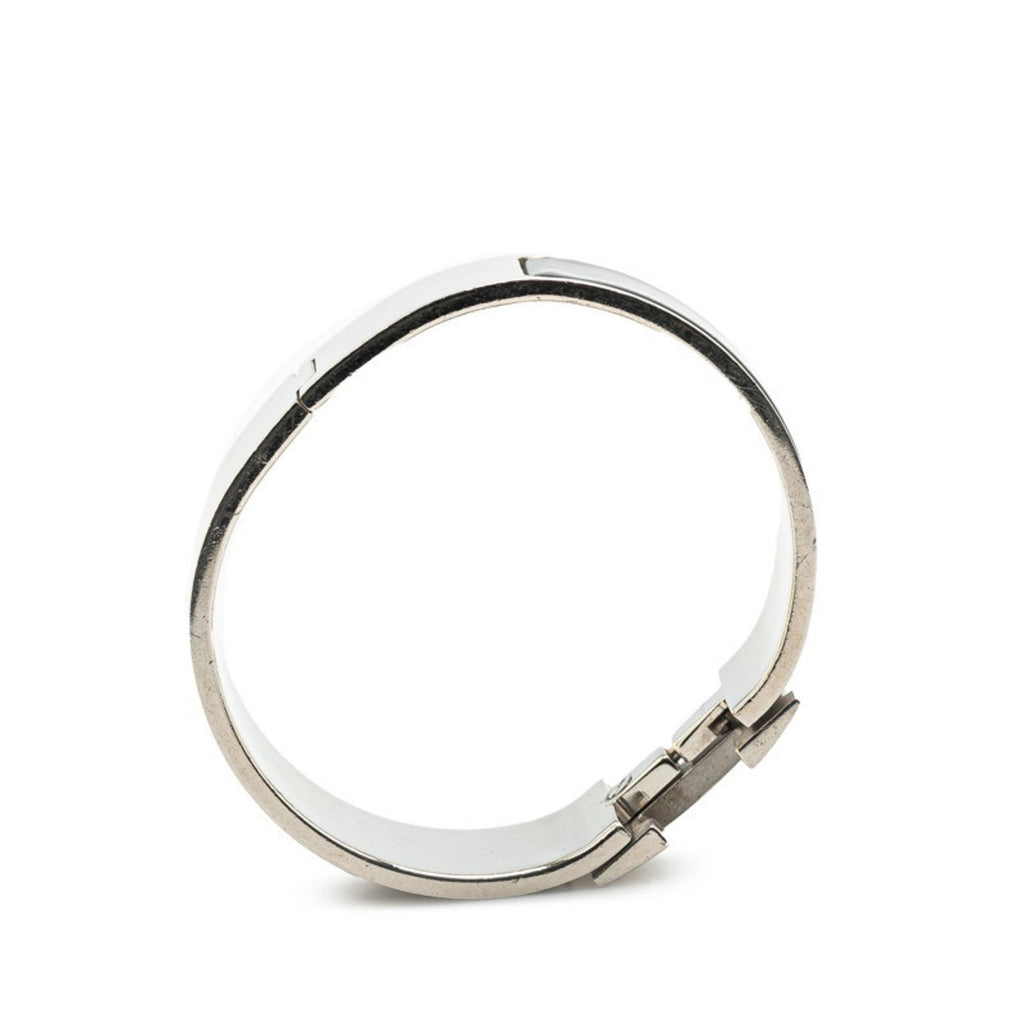 Click-Clack H GM Bangle Metal Black and Silver Bracelet