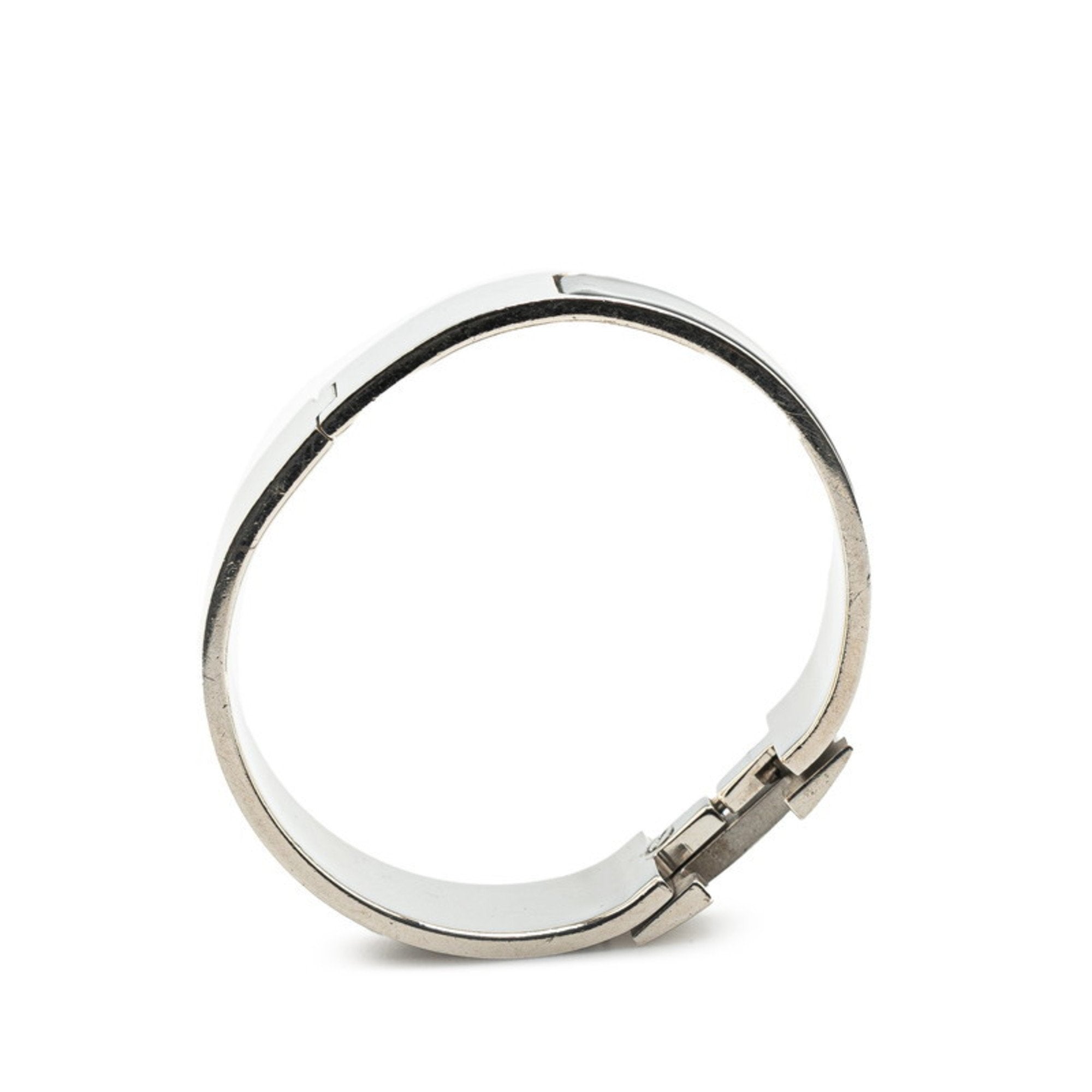 Click-Clack H GM Bangle Metal Black and Silver Bracelet