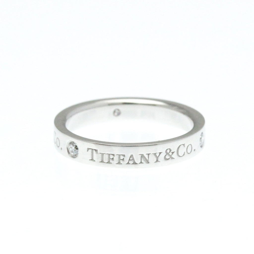 Flat Band Ring Platinum with Diamond