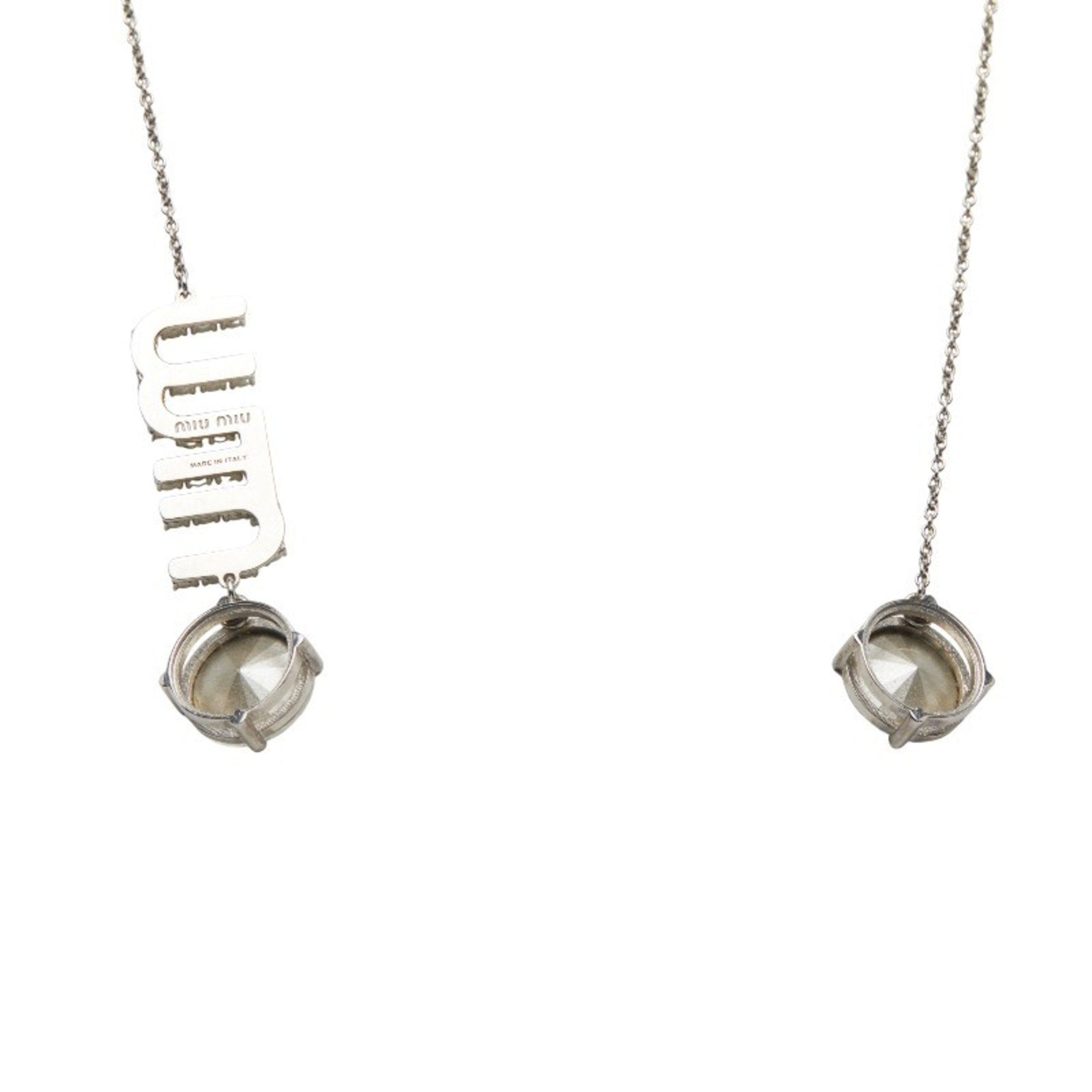 Pendant Necklace Silver With Rhinestone